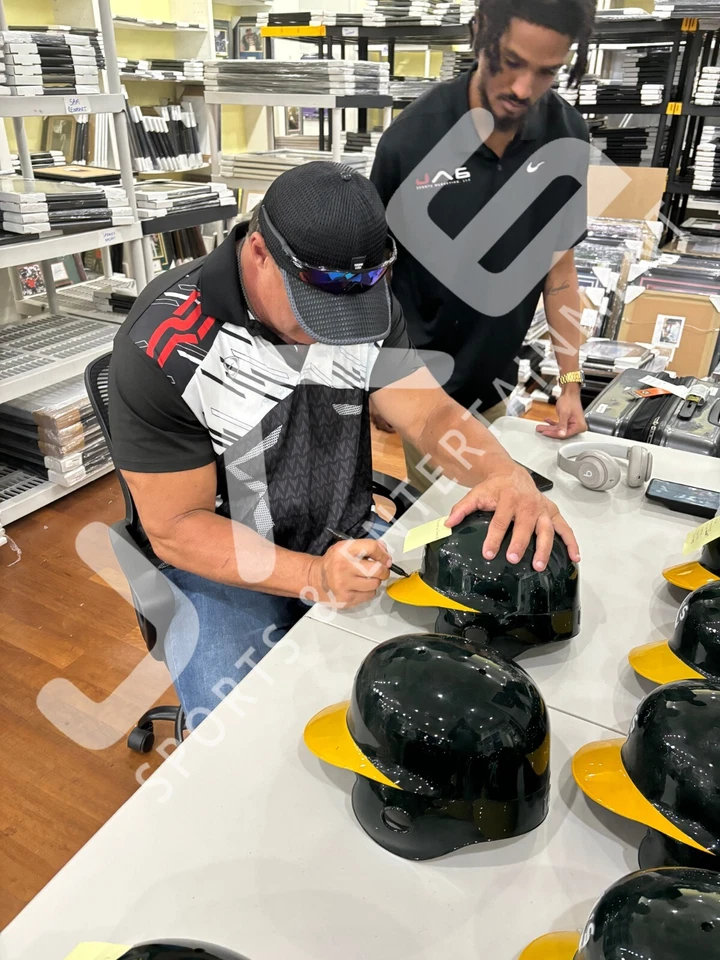 Jose Canseco 7x inscribed full size authentic helmet MLB Oakland Athletics JSA - Image 4 of 4