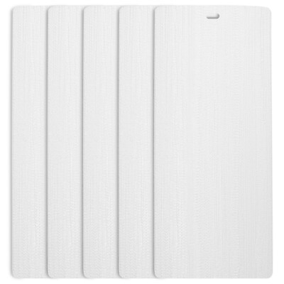 DALIX Orleans Vertical Window Blinds - Premium Textured Vinyl Set Of 5, Ivory Color