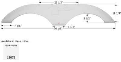 Icon Technologies 12072 - FS2072 70-1/8''L x 11-1/4''H (5-1/2'' Arch Heigh) Polar W