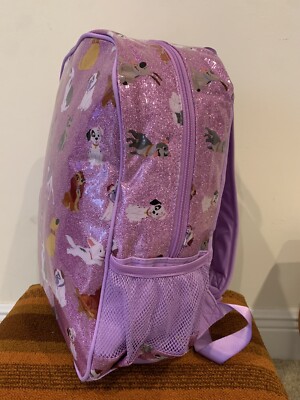 Disney Store Dogs Pink Glitter Backpack Bolt Lady Tramp 101