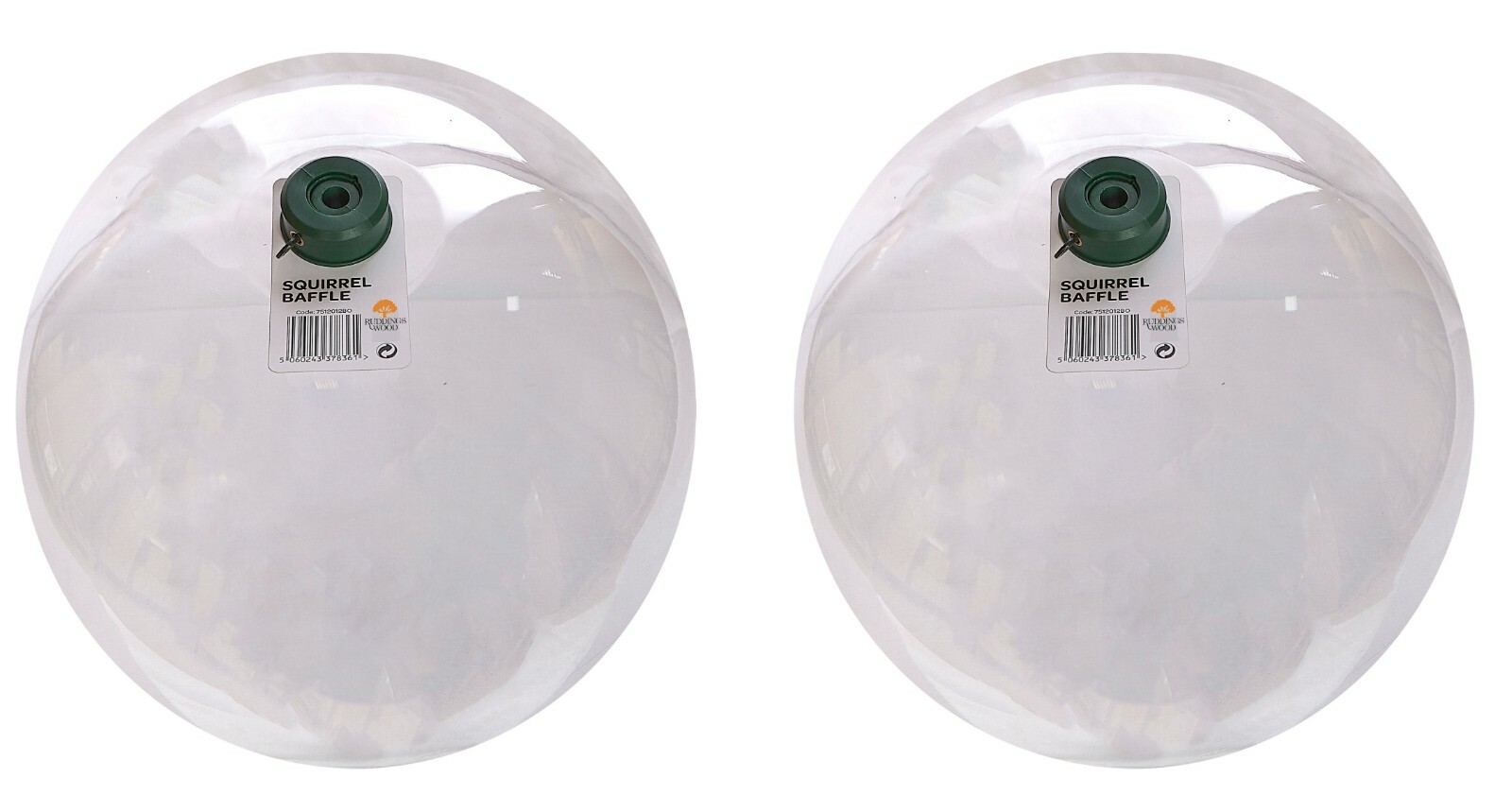 Squirrel Baffles for Wild Bird Feeding Station Poles Large Clear Dome Set of 2