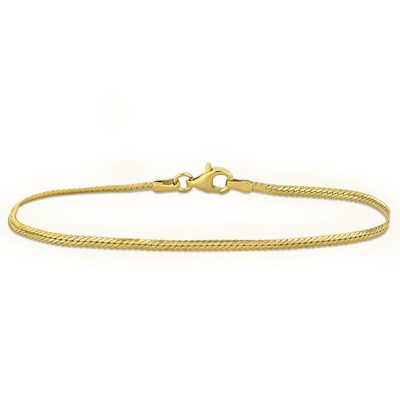 Amour 2mm Herringbone Chain Bracelet, Yellow Plated Sterling Silver, 7.5 inches