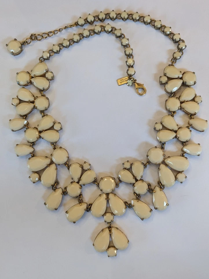 Collar KATE SPADE Marfil Beige Estrás Bronce Tono Oro Foto 4 de 4