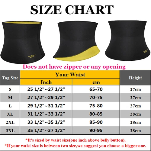 Tummy Belly Stomach Thermal Hot Sauna Sweat Waist Trimmer Fat Burner Wrap Belts - Bild 2 von 25