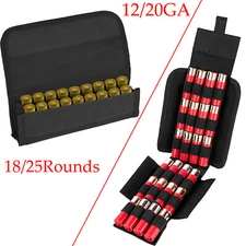 Tactical 18/25 Round Shotgun Shotshell Reload Holder Molle Pouch for 12/20 Gauge