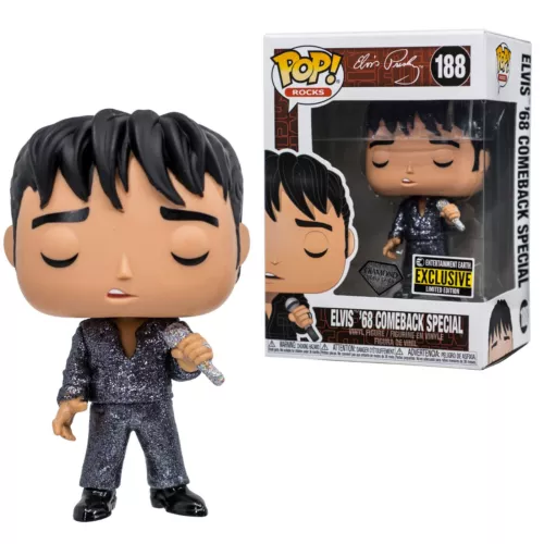 Elvis Presley '68 Comeback Special Diamond Glitter Funko Pop #188 EE Exclusive