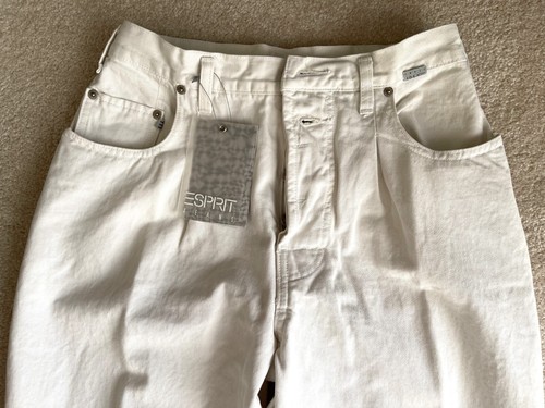 Rare Vintage Esprit White Denim Jeans Size 28 NWT Pants - Picture 11 of 16