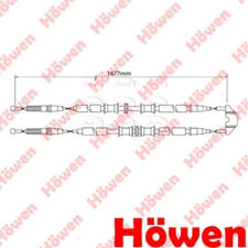 Fits Vauxhall Zafira Opel 1.6 1.8 2.0 DTI 2.2 Hand Brake Cable Rear Howen #3