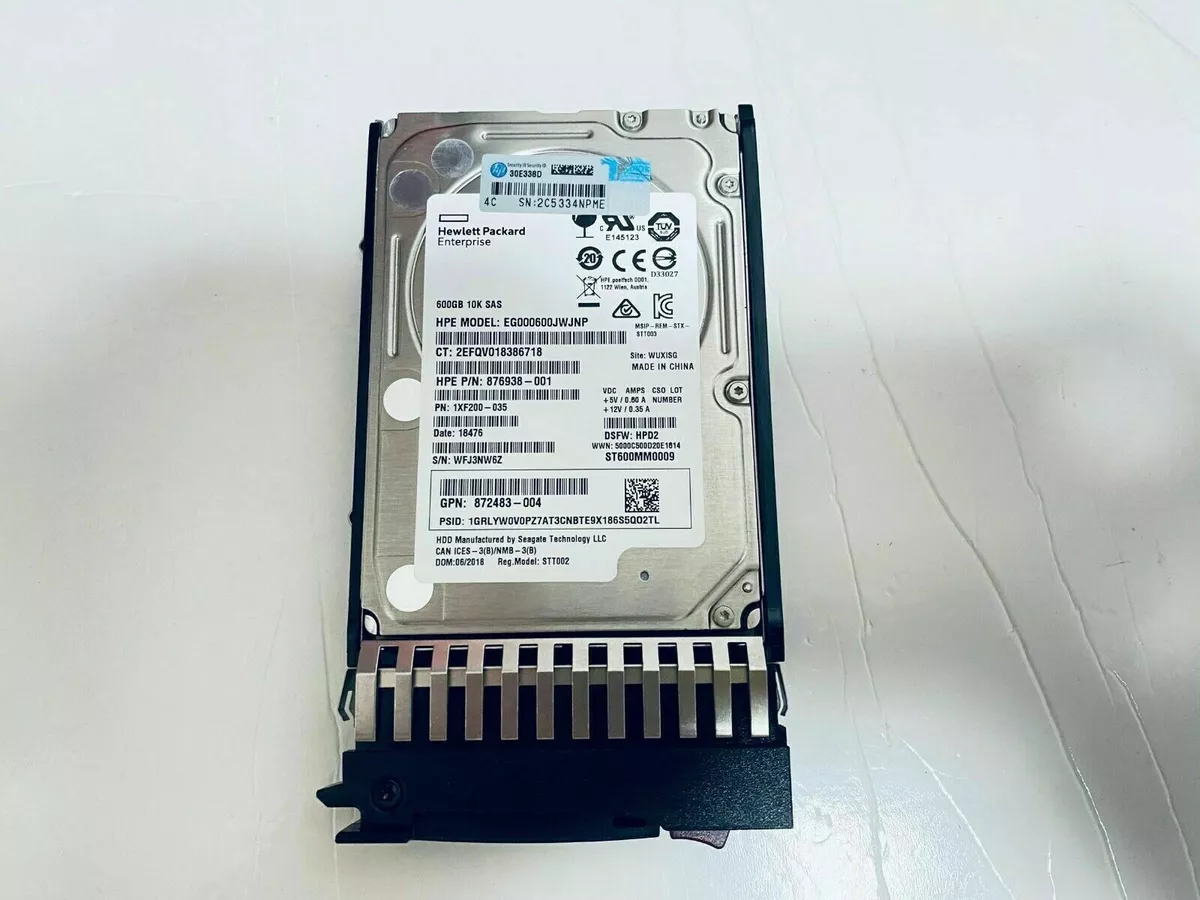 HP J9F46A 787646 001 MSA 600GB 10K 12G s SAS SFF 2.5