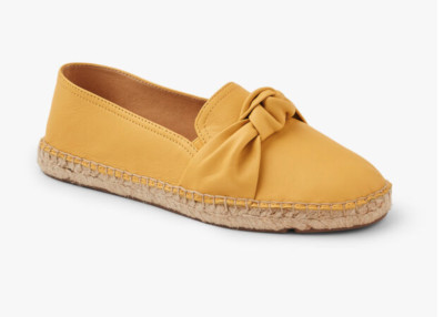 NEW~ TALBOTS IZZY KNOT NAPPA ESPADRILLES~YELLOW~6.5