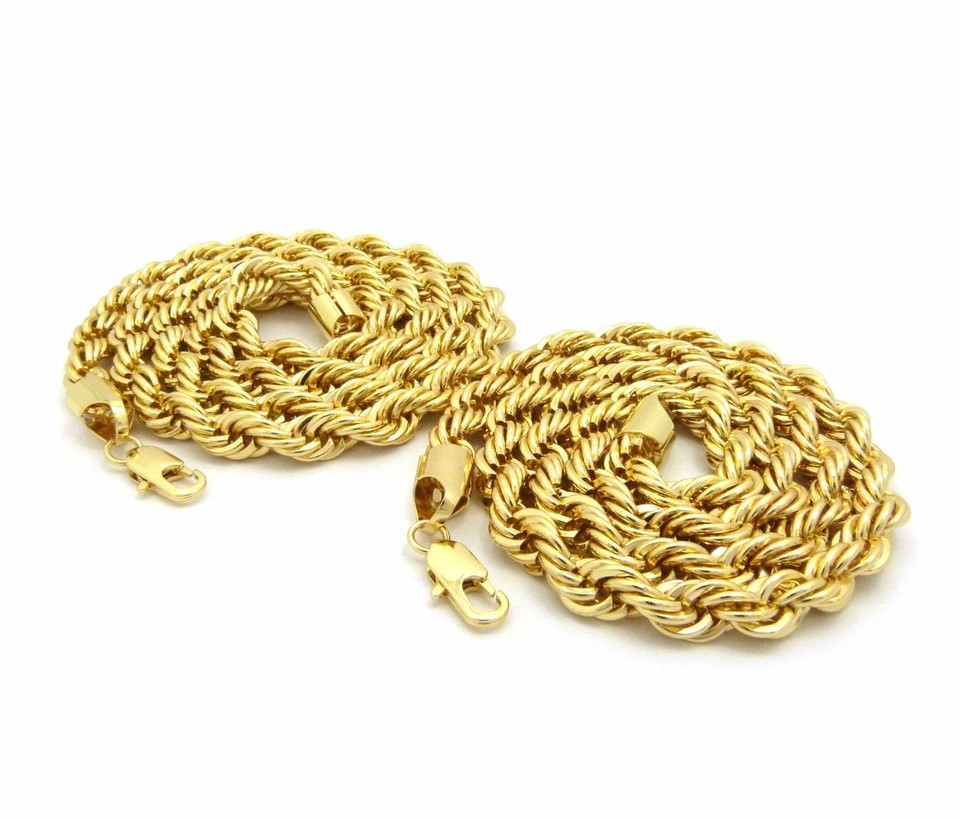 HIP HOP 14K GOLD PLATED RAPPER'S 8mm 24