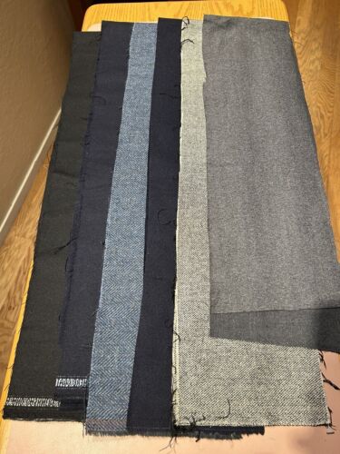 Wool Samples Vicuna Cashmere Tweed Retro Herringbone Vintage 1900s WOOL Fabric