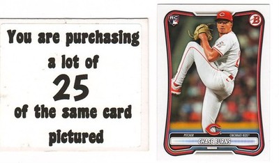 x25 Chase Burns 2026 Bowman Baseball #3 Rookie Card RC lot/set Cincinnati Reds!!