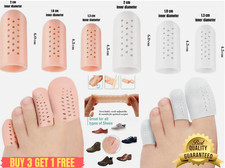 Pain Relief Toe Sleeve Gel Silicone Toe Cap Cover Protector With Holes blister