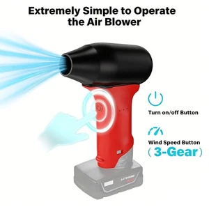 Cordless Jet Fan Blower for Drying Cleaning Blower Fan for Milwaukee 12V Battery