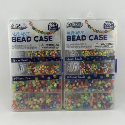 LOT OF 2! Art Skills Bead Case Alphabet beads