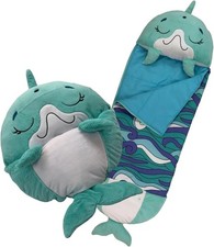 Happy Nappers Pillow  Sleepy Sack Medium Dolphin Sleeping Bag with Pillow New