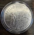 1 Troy Oz .999 Fine Silver Apollo 11 Round NASA 50th Anniversary Round