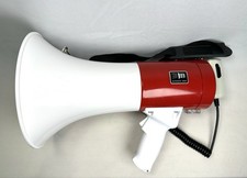 Large Western Safety 50 Watt Megaphone W/ Siren  Strap WORKS W/ Batteries