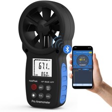 HoldPeak Handheld Anemometer Bluetooth, Digital Wind Speed 866B-APP(1PC) 