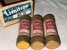Lot Of 3 Bussmann Limitron JKS-15 Fuse Current Limiting Quick Acting