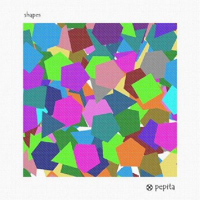 Shapes Needlepoint Kit or Canvas - Abstract Geometric Modern Pattern 10x10