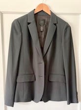 EUC J Crew Ladies Size 6 Charcoal Gray Wool Blazer Jacket Office / Casual Friday