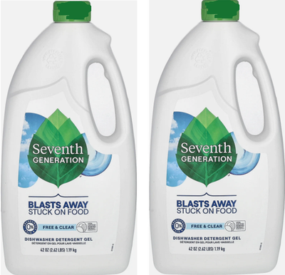 #ad Seventh Generation Dishwasher Detergent Gel Free amp; Clear 42 Oz Bottle 2 PACK $23.99