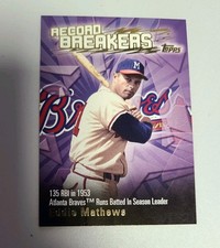 2003 Topps Series 1 Record Breakers Eddie Mathews #RB-EM Atlanta Braves HOF