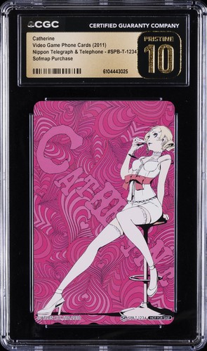 2011 JAPANESE VIDEO GAME PHONE CARD SOFMAP CATHERINE CGC 10 PRISTINE