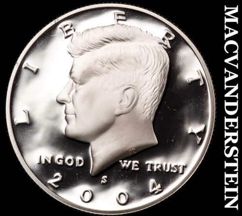 2004-S Silver Kennedy Half Dollar-Choice Gem Proof Lustrous No Reserve #i3116