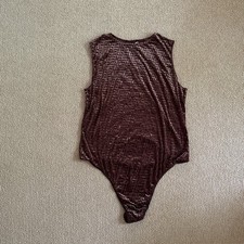 Skims Chestnut Velvet Glove Sleeveless Bodysuit, Size 3X NWT
