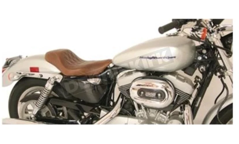 Assento solo marrom desgastado largo tripper diamante HARLEY DAVIDSON SPORTSTER XL A3 - Imagem 2 de 4