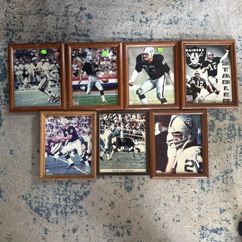 Oakland Raiders Signed 8x10 Framed Photos Lot Of 7 Some With COAs Jim Plunkett