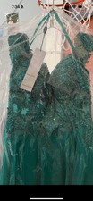 Clarissa Prom Pageant Formal Bridesmaid Dress Style 3774 Emerald Size 0 Stunning