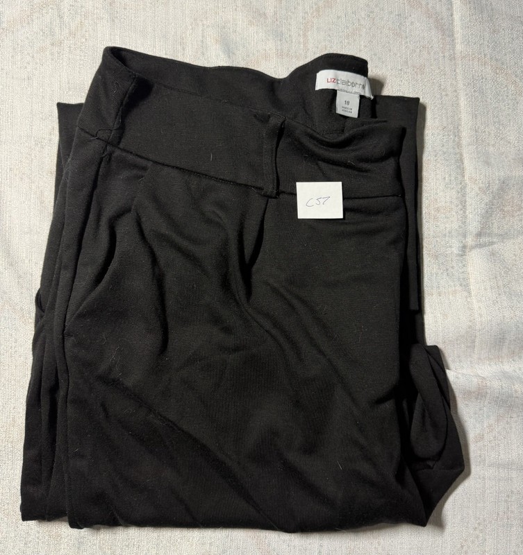 Liz Claiborne Size 18 Black Pants C57