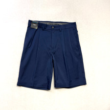 Roundtree  Yorke Performance Classic Fit Pleated Shorts Navy 30" x 9" NWT