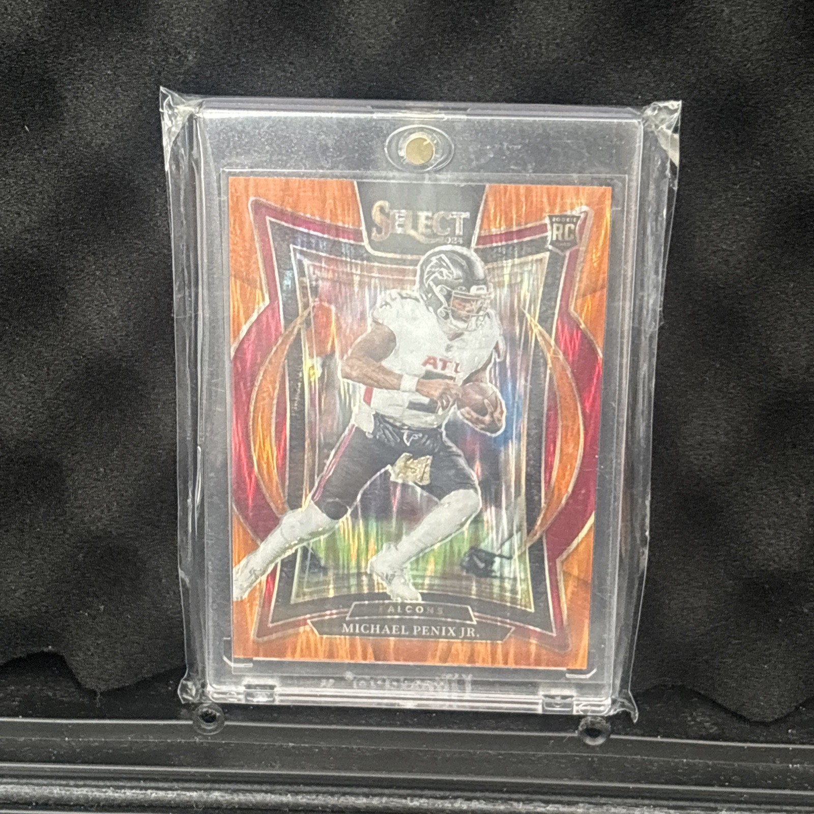 2024 Panini Select - Concourse Michael Penix Jr. #80 Orange Shock Prizm /499 (RC