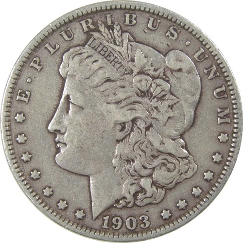 1903 Morgan Silver Dollar VF Very Fine Details $1 Coin SKU:I24069