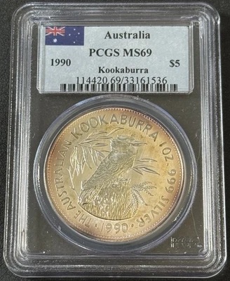 Australian Kookaburra MS 69 PCGS Certified Silver Bullion Coins