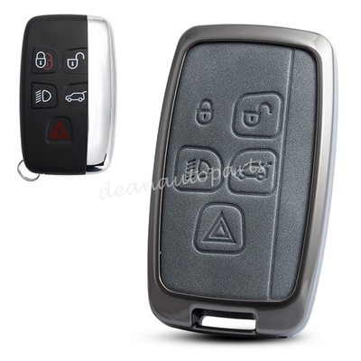 Metal Leather Car Key Fob Case For Land Rover Discovery Range Rover Evoque Sport
