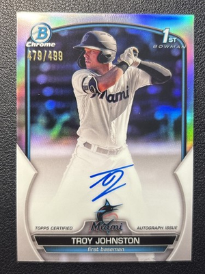 #ad Troy Johnston Auto 499 Bowman Chrome 1st $14.99