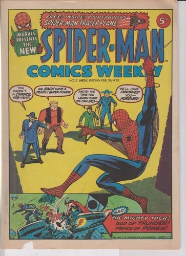 Spider-Man Comics Weekly #2 Feb 1973 - Marvel UK Bronze age vintage comic - Good