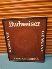 VTG Budweiser Dart Board Framed Backing Man Cave 35/29
