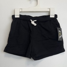 Girls Black Drawstring Waist Fleece Shorts Size S 6/7 - Art Class
