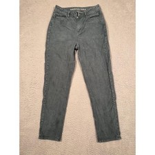 AMERICAN EAGLE Corduroy Pants Regular Dark Gray Green Straight Stretch Size 2
