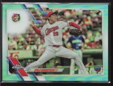 2021 Topps Chrome NPB #8 Ryoji Kuribayashi Aqua Refractor #/199