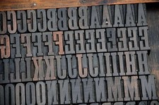 letterpress wood printing blocks 158pcs 1.61" tall alphabet wooden type woodtype