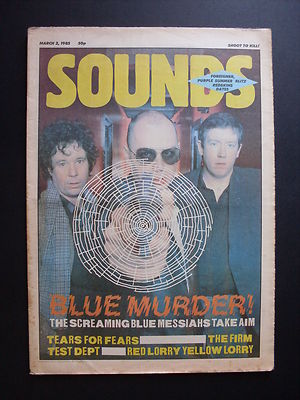 SOUNDS MAR 2 1985 SCREAMING BLUE MESSIAHS JIMMY PAGE THE FIRM XTC TEST DEPT 