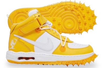 Nike Air Force 1 Mid SP Off-White Varsity Maize Mens Sneakers